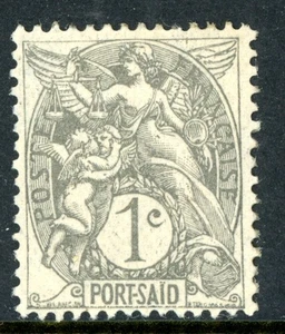 Colonias Francesas en Egipto 1902 Puerto Said 1¢ Gris Sc #18 Como Nuevo M5 - Imagen 1 de 6