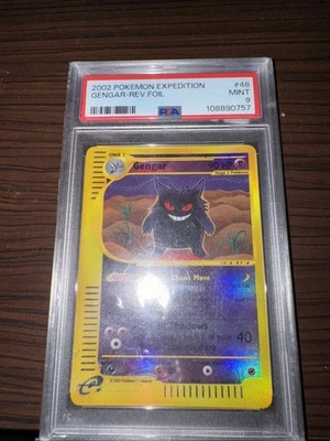 2002 Pokémon Expedition GENGAR REVERSE HOLO PSA 9 low pop - Image 1 of 2