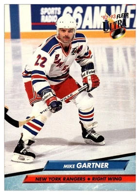 1992 Ultra #135  Mike Gartner      New York Rangers - Image 1 of 2