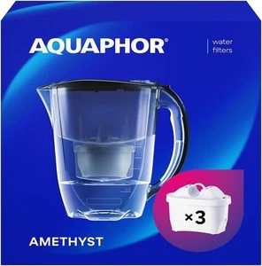 AQUAPHOR Water Filter Jug Amethyst with 3X MAXFOR+ 200L Cartridge, 2.8L, New but - Picture 1 of 1