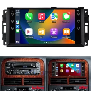In Dash Android Carplay Radio Stereo GPS Navigation Wifi For Jeep Wrangler Dodge - Picture 1 of 15