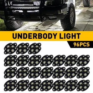 96x White Car Pods LED Rock Lights For Jeep Offroad Truck ATV UTV Boat Underbody - Picture 1 of 14