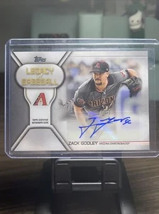 2019 Topps Series 1 Legacy of Baseball Auto 150th Ann #LBA-ZG Zack Godley /150 - Picture 1 of 2