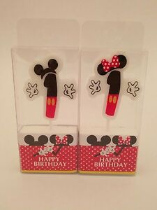 *Mickey Minnie Mouse Theme Birthday Number Numeric Candles 1st 2nd 3rd 4th etc*