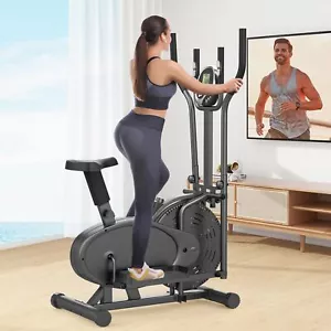 Elliptical Cross Trainer, 2 in 1 Cross Trainer Exercise Bike with Adjustable Sea - Picture 1 of 7
