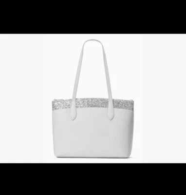 Bolso de Mano Kate Spade New York Flash Gris Brillo Saffiano Nuevo con Etiquetas $359 Foto 1 de 4