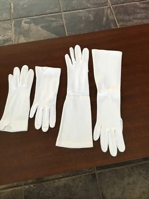 Guantes de vestir de algodón blanco 2 pares (ver descripción) Foto 1 de 4