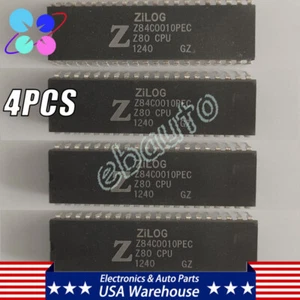 4PCS New Replacement For ZILOG Z84C0010PEC DIP-40 IC-CPU Z80 - 10MHZ RH - Picture 1 of 7