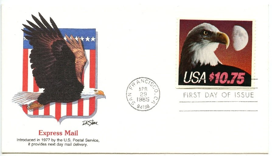1985 FDC, $10.75 EXPRESS MAIL, FLEETWOOD - Image 1 of 1