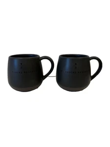 STARBUCKS Reserve Star 8 oz Coffee Mug Gunmetal Set of TWO NEW - Picture 1 of 4