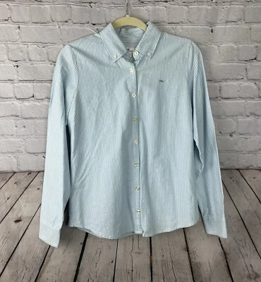 Camisa de vestir Vineyard Vines talla 4 para mujer Oxford a rayas con botones Preppy NUEVA Foto 1 de 4