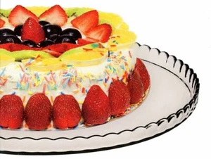 Piatto tondo in vetro trasparente per dolci e frutta - Imagen 1 de 6
