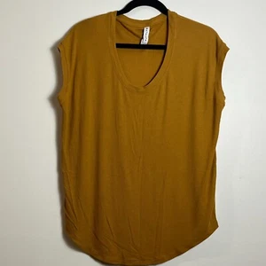 T-shirt Athleta Cloudlight côtelé stratus jaune caramel au beurre modal taille M - Photo 1/6