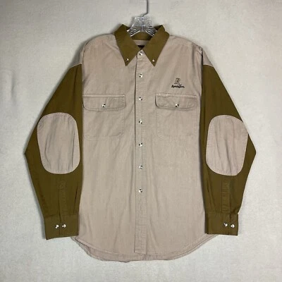 Camisa Remington Para Hombres XL Marrón Manga Larga Parches en el Codo Bolsillos en el Pecho Abotonados Foto 1 de 4