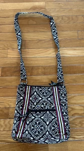VERA BRADLEY Crossbody Hipster Purse Bag Rare Retired Barcelona W/ Zip Pockets - Picture 1 of 6