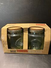 AUTHENTIC 100% Recycled Vidrios San Miguel  (2)  Green Glass Jar