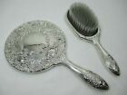 Vtg International Silver Co Dresser Silver Plate Brush & Mirror Engraved "Elsie"