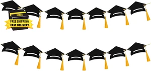 Congrats Grad Banner with Tassel, Graduation Decorations Class of 2025, Graduati - Picture 1 of 12