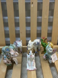 Set 5 Figurine Elefante Decorative - Collezione Hamilton - Foto 1 di 21