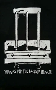 Mortuary T-Shirt "THANKS FOR THE BACKUP HOMIE" Funeral Cemetery Embalmer NEW - Picture 1 of 4