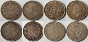 Südafrika 3 Pence - Sixpence 1895-1954 Silbermünzen Jahreswahl - Bild 1 von 43