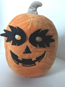 Target Halloween Pumpkin Pillow Hyde & Eek Decor Orange Jack O Lantern Face NWOT - Picture 1 of 8