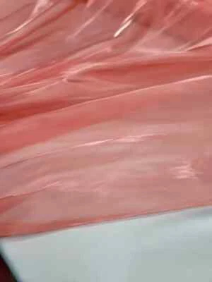 Tela de organdí transparente de coral para manualidades de moda y hágalo usted mismo - Se vende por yarda Foto 1 de 4