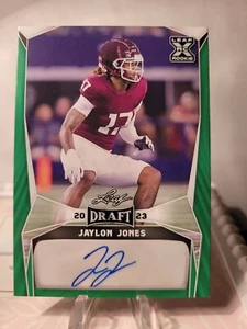 2023 Leaf Draft JAYLON JONES #BA-JJ1 Green RC Auto Autograph Texas A&M/Colts - Picture 1 of 2
