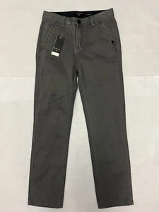 Neu mit Etikett $ 42 Quiksilver Jugend Alltag Chinohose 28 x 27 gerades Bein grau schmal NEU! - Bild 1 von 15
