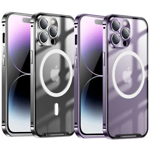 Metal Case Mag Safe Matte Camera Protection Cover For iPhone 13 14 15 16 Pro Max - Picture 1 of 24