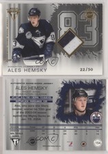 2003-04 Pacific Private Stock Titanium Hobby Jersey Number /50 Ales Hemsky #154