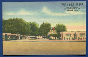 Texas Ann Court Albuquerque New Mexico nm Route 66 old linen postcard - Picture 1 of 2