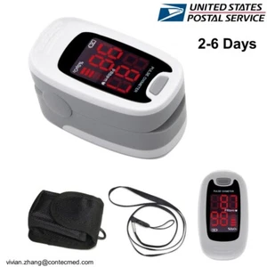 Finger Pulsoximeter Blutsauerstoff Messgerät SpO2 Herzfrequenz Tester Gratis Tasche USA - Bild 1 von 11