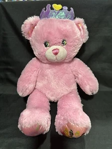 Build A Bear Workshop Disney Princess Pink Plush Stuffed Bear w/ Crown - Picture 1 of 5