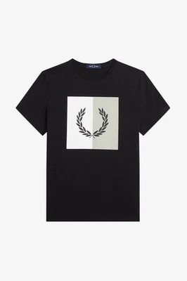 Fred Perry Laurel Wreath Graphic T-Shirt Black - Imagen 1 de 2