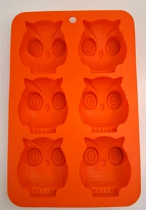 Haymarket Quadrat Silikon 6 Eulen Form Seife Kuchen Kerzen Süßigkeiten Brownies - Bild 1 von 4