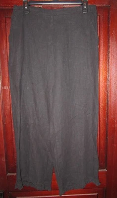 Pantalones de lino Match Point USA La Fixsun M recortados bolsillos elásticos con volantes Foto 1 de 3