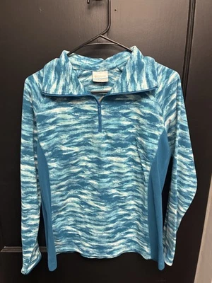 Pulôver de lã Columbia Aqua Tie Dye feminino quarto de zíper desempenho - Tamanho G - Imagem 1 de 3