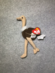 TY Teenie Beanie Babies – STRETCHY the Ostrich (6.5 in) - Picture 1 of 3