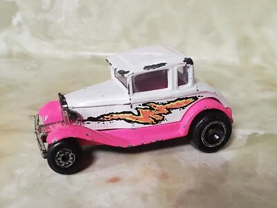 Matchbox 1979 Model A Ford. Hot Pink And White. Lightning Bolt. Rare. READ - Image 1 of 4