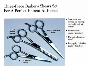 New 3pc Hair Cutting Scissors Precision Barber Shear Combo Set - Picture 1 of 1