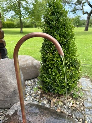 Brunnen-Einlauf  aus Kupfer 12mm, Wasserspeier,Wasserhahn,Zierbrunnen,Auslauf, - Bild 1 von 4