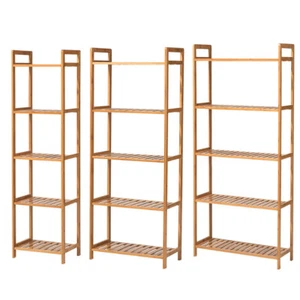 3/4/5 Tier Bamboo Shoe Rack Footwear Organiser Wooden Book Storage Shelves Stand - Picture 1 of 24