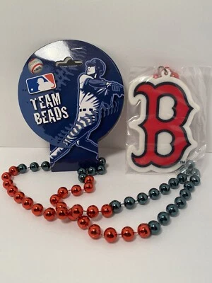 Boston Red Sox Baseball Mardi Gras Beads MLB Team Necklace 4-Ever Collectible - Image 1 of 4