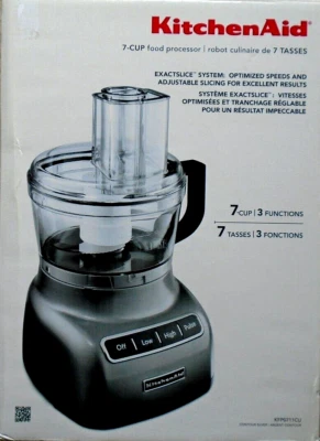 KitchenAid KFP0711CU 7 Cup Food Processor, Contour Silver - Image 1 of 2