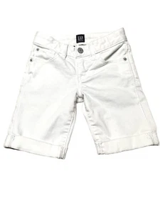Gap Kids Girls Bermuda White Stretch Adjustable short Size 6 Regular PO VG CND - Picture 1 of 7