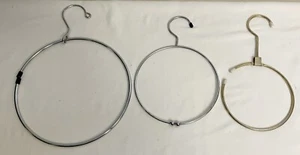 Menge 3 Metall Chrom Gürtel Schal Kleiderbügel 8""/5,75""/4,75"" Nachlass Verkauf EC! - Bild 1 von 4