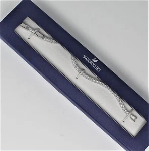 SWAROVSKI TENNIS DELUXE RHODINIERT WEISS KRISTALL RUND GESCHNITTEN ARMBAND 5473734 - Bild 1 von 6