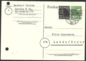 (BL) Germany 1948 2pr Postcard - Picture 1 of 2