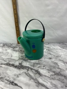 Vintage Green Plastic Children's Toy Watering Can Happy Face Free Postage - Picture 1 of 9